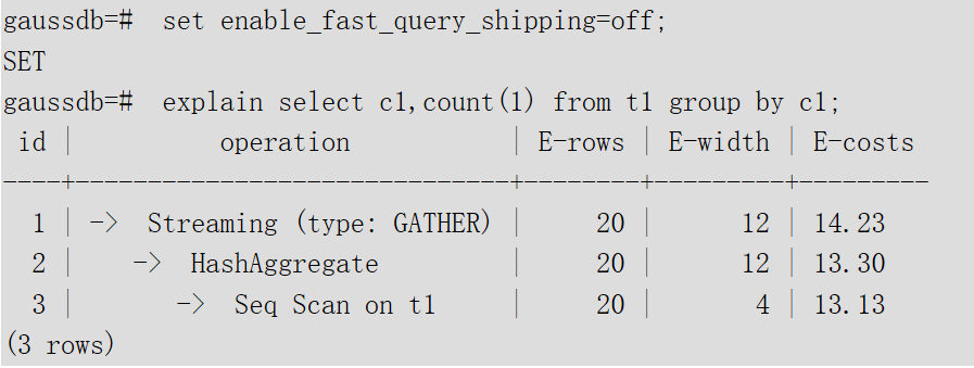 GaussDB SQL执行计划详解